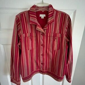 Christopher & Banks Red Striped jacket